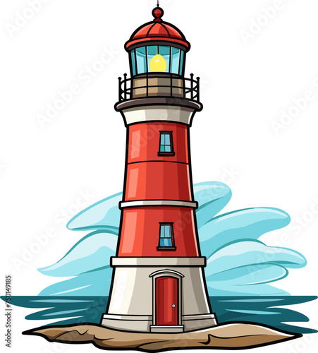 Lighthouse clipart design illustration