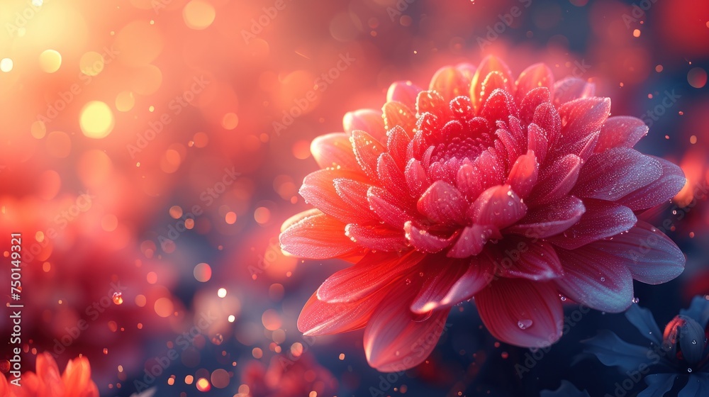 a close up of a pink flower with drops of water on it's petals and a blurry background. a close up of a pink flower with drops of water on it's petals and a blurry background.
