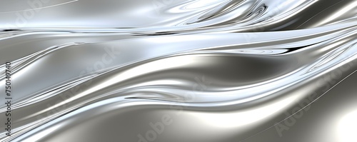 D Render of Reflective Water Texture in Silver and Chrome. Concept 3D Render, Reflective Water Texture, Silver, Chrome