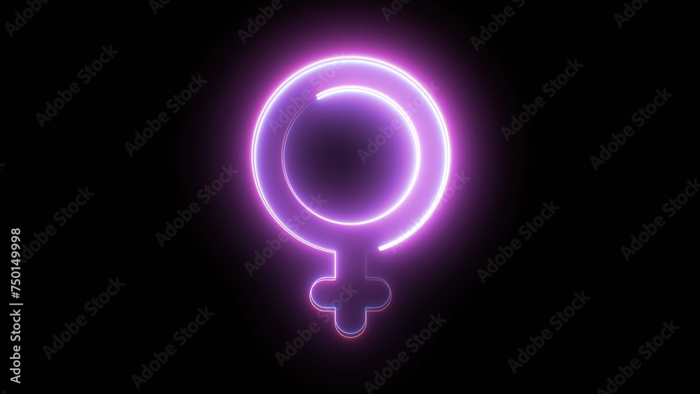 Female neon sign. Computer generated 3d render Female neon sign. Computer generated 3d render