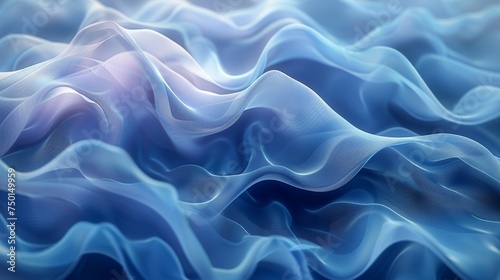 Background with a wave or veil texture, in an abstract blue color