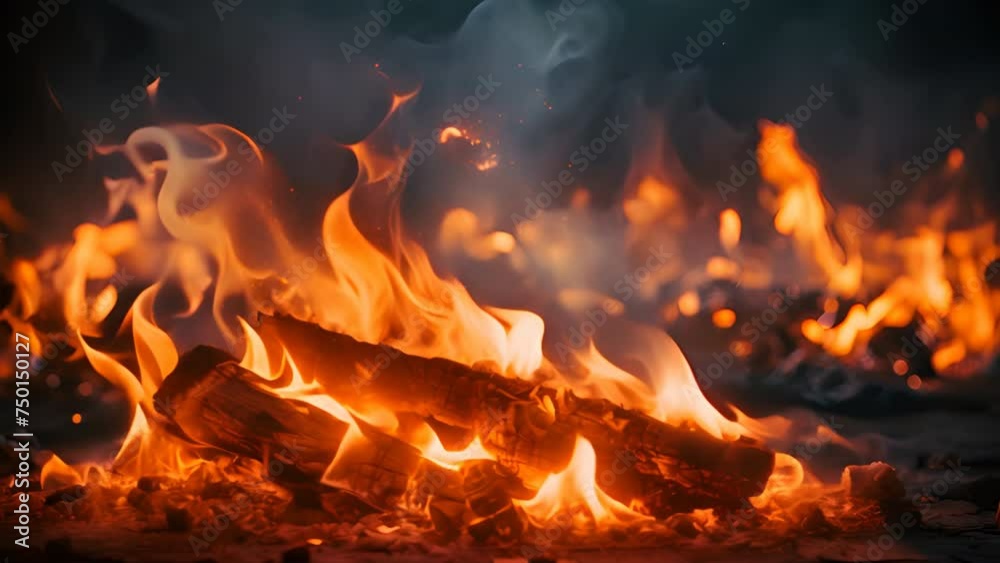 Close-up: Burning flames for grilling.,generative ai Close-up: Burning flames for grilling.,generative ai