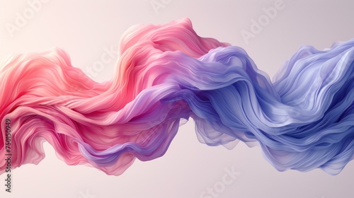 a pink, blue, and pink wave of liquid on a white background with a pink and blue wave on the left side of the image.