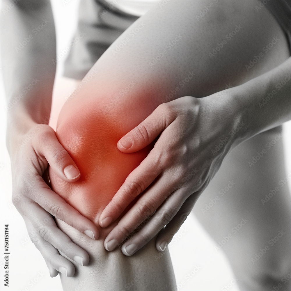 Knie schmerzen, Verletzung Entzündung im bein mit Schwellung, Kniescheibe, Bänder, Bänderriss