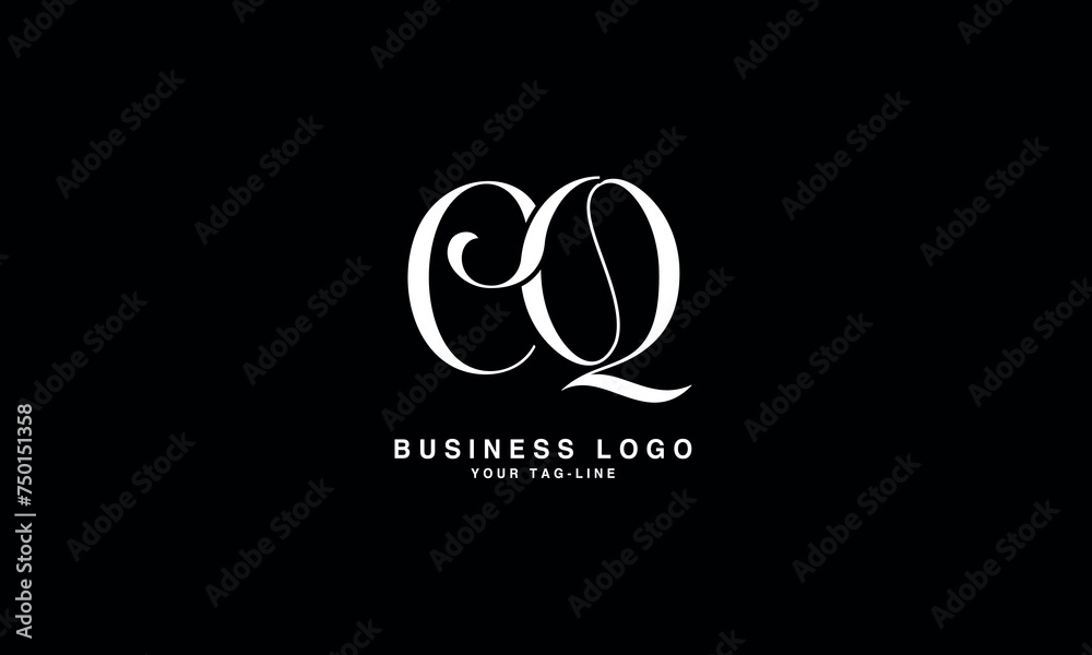 CQ, QC, C, Q, Abstract Letters Logo Monogram