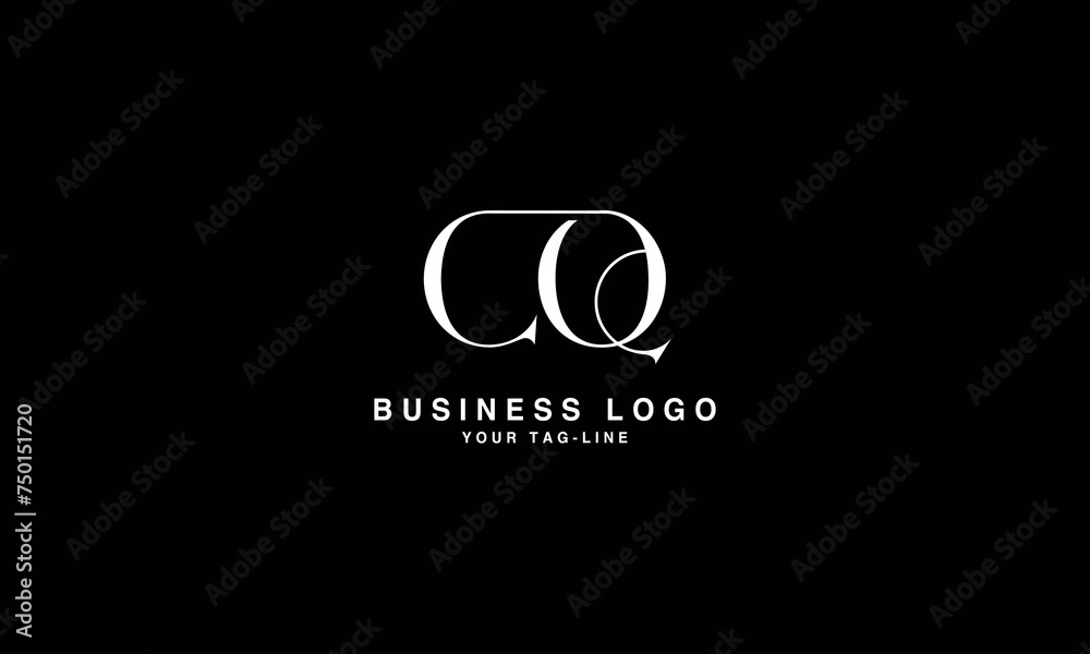 Obraz premium CQ, QC, C, Q, Abstract Letters Logo Monogram