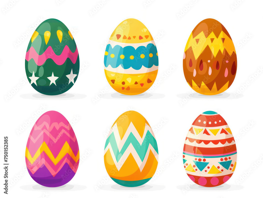 set of easter eggs illustration