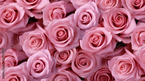 Valentines day natural pink roses pattern wall © Sumera