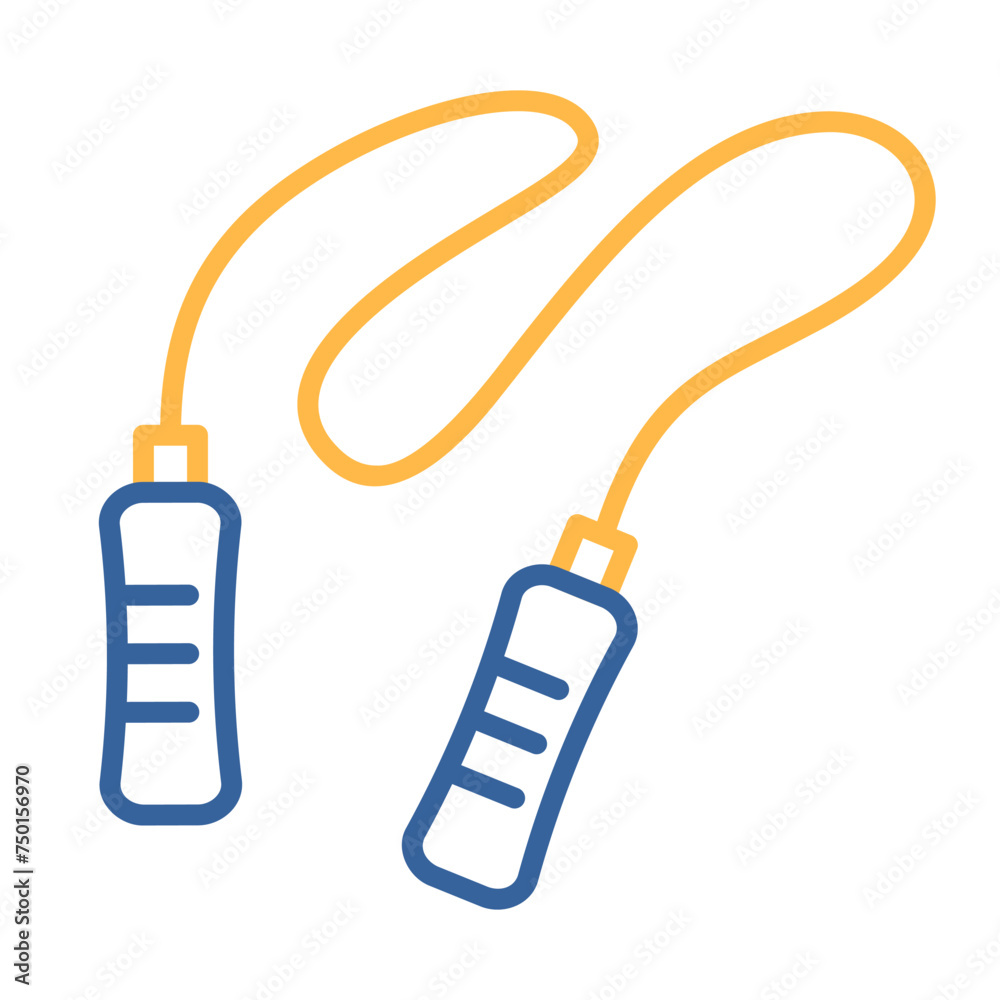 Jump rope vector icon. Fitness and gym symbol Jump rope vector icon. Fitness and gym symbol