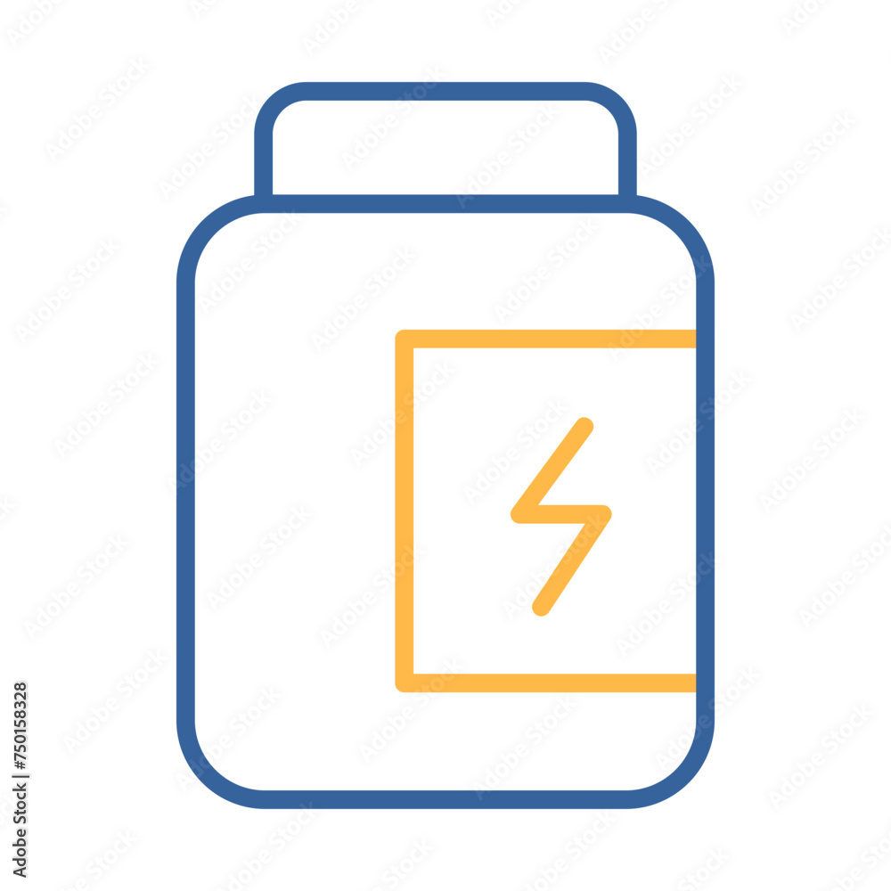 Energy supplement icon. Fitness and gym symbol Energy supplement icon. Fitness and gym symbol