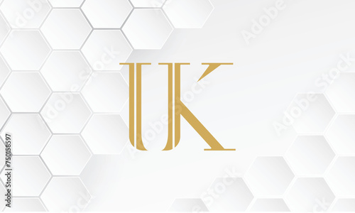 UK,KU, K, U, Abstract Letters Logo Monogram