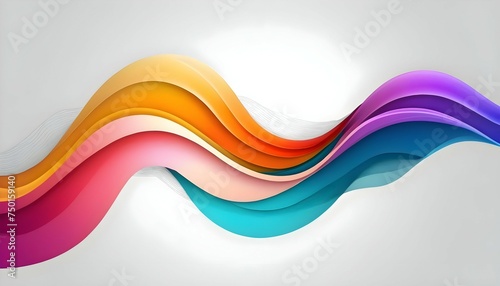 Elegant colorful wave dynamic design background photo