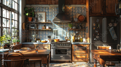 portugese style  kitchen interior photo