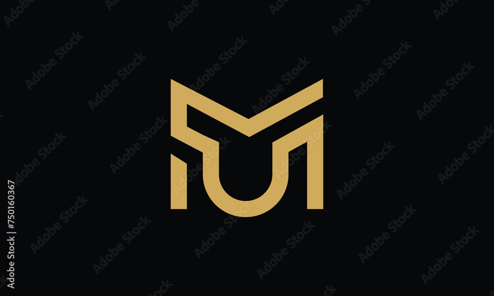 UM, MU, U, M, Abstract Letters Logo Monogram UM, MU, U, M, Abstract Letters Logo Monogram