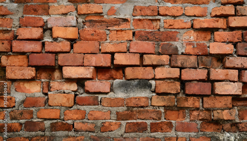 Fragment of old brickwork, close-up. Red brick wall. Potholes and defects in a brick wall. Flat lay, close-up. Cracks and defects of red brick on the wall. building houses, texture Fragment of old brickwork, close-up. Red brick wall. Potholes and defects in a brick wall. Flat lay, close-up. Cracks and defects of red brick on the wall. building houses, texture