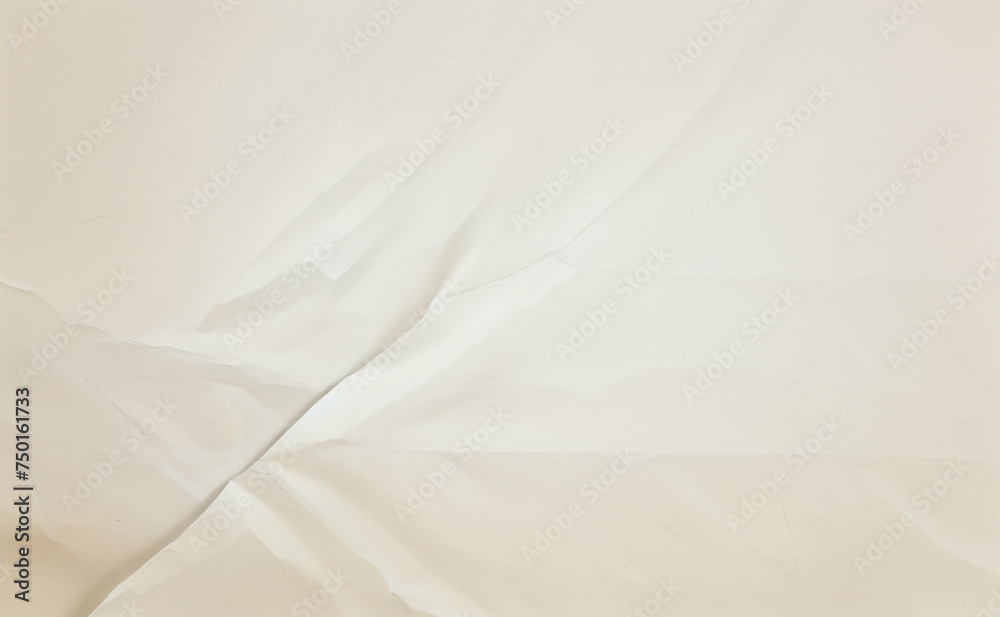 Obraz premium White Crumpled Paper Texture: Perfect Background for Your Creative Projects. Generative AI.