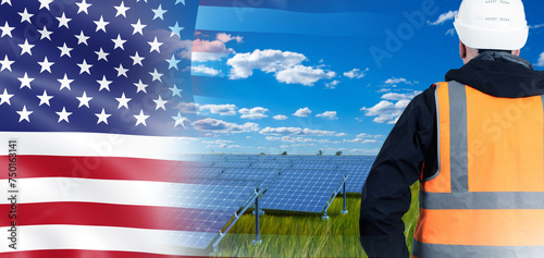 Solar energy in USA. Photov...