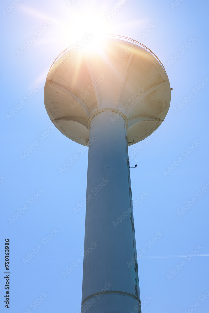 View of tower buildings and houses in public places in Turkey, blue sky and sunny summer day View of tower buildings and houses in public places in Turkey, blue sky and sunny summer day