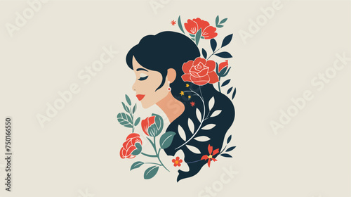 Beauty florist vector icon