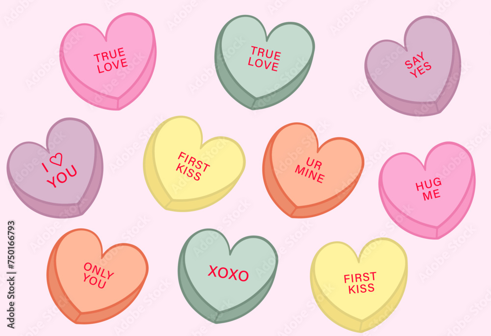Valentines Day Candy Hearts Pack