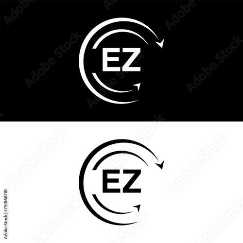 Free Download EZ letter  logo minimal unique and simple logo design, EZ creative modern monogram logo style - GFXLoad