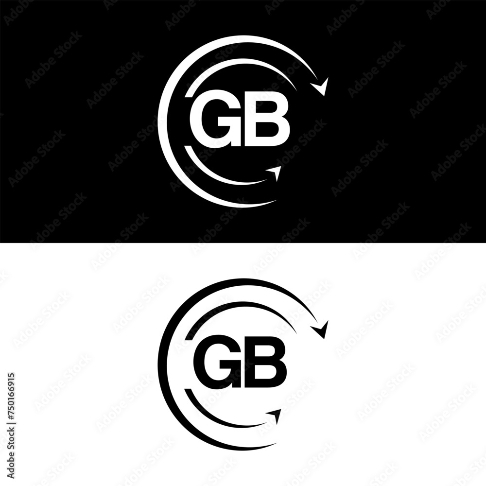 GB letter  logo minimal unique and simple logo design, GB creative modern monogram logo style