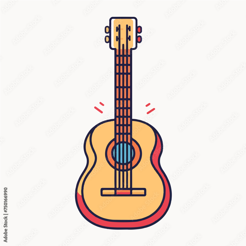 Obraz premium acoustic guitar vector illustration