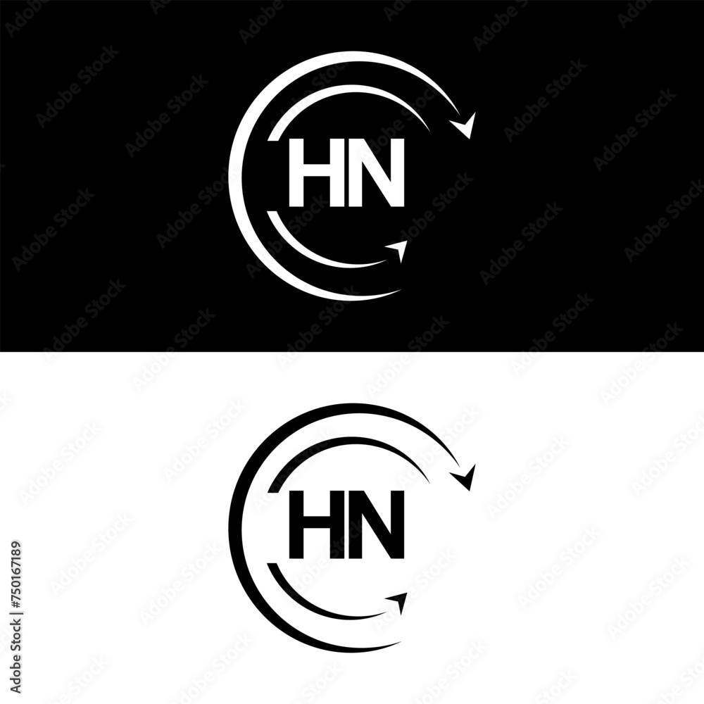 HN letter logo minimal unique and simple logo design, HN creative modern monogram logo style HN letter logo minimal unique and simple logo design, HN creative modern monogram logo style