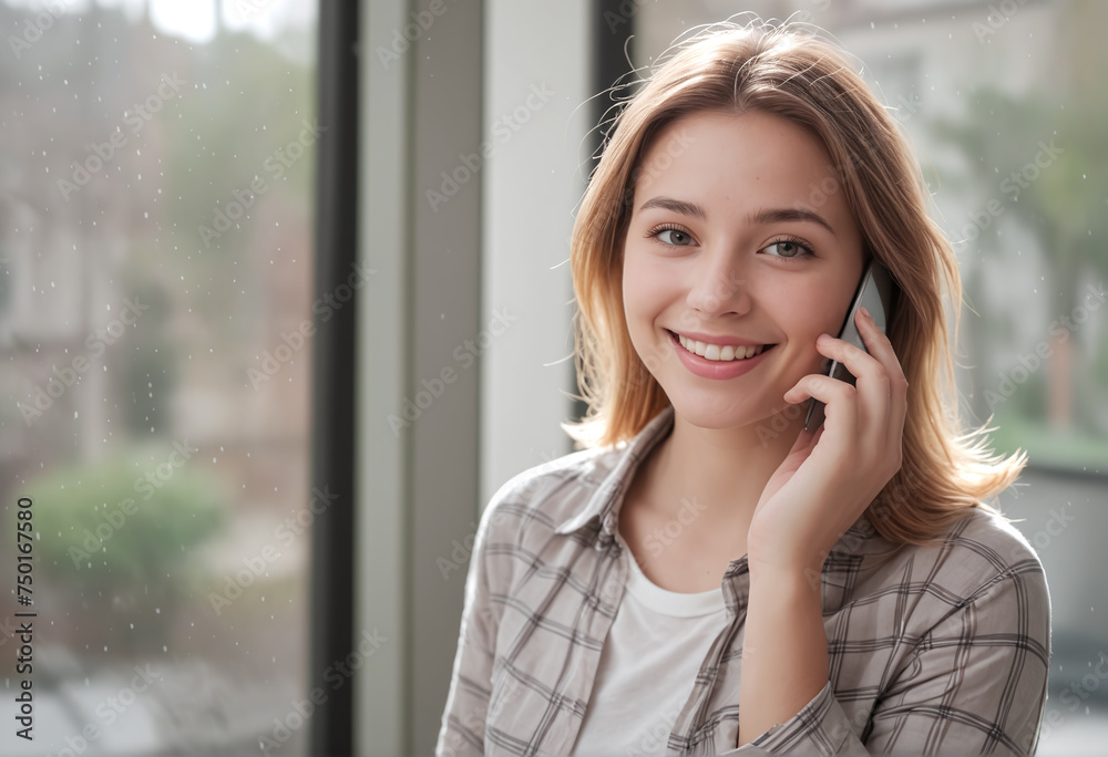 woman talking on cell phone woman talking on cell phone