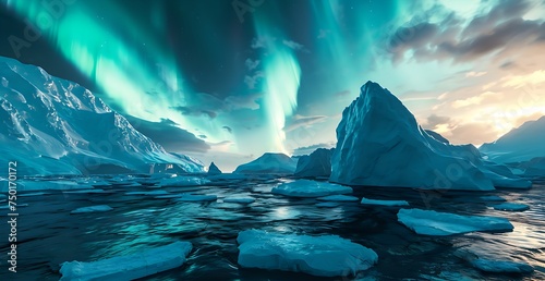 arctic whispers: a serene night under the aurora-lit sky
