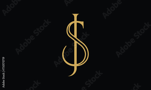SJ, JS, S, J, Abstract Letters Logo Monogram