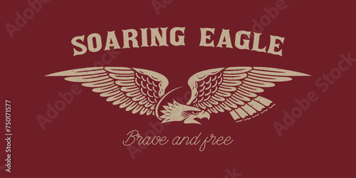 Vintage illustration of a Prostrate Eagle