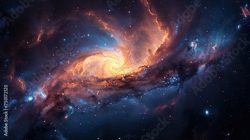 Space galaxy background, showcasing the mesmerizing beauty of distant galaxies and cosmic wonders.