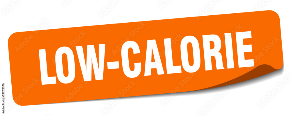 low-calorie sticker. low-calorie label low-calorie sticker. low-calorie label