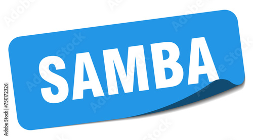 samba sticker. samba label