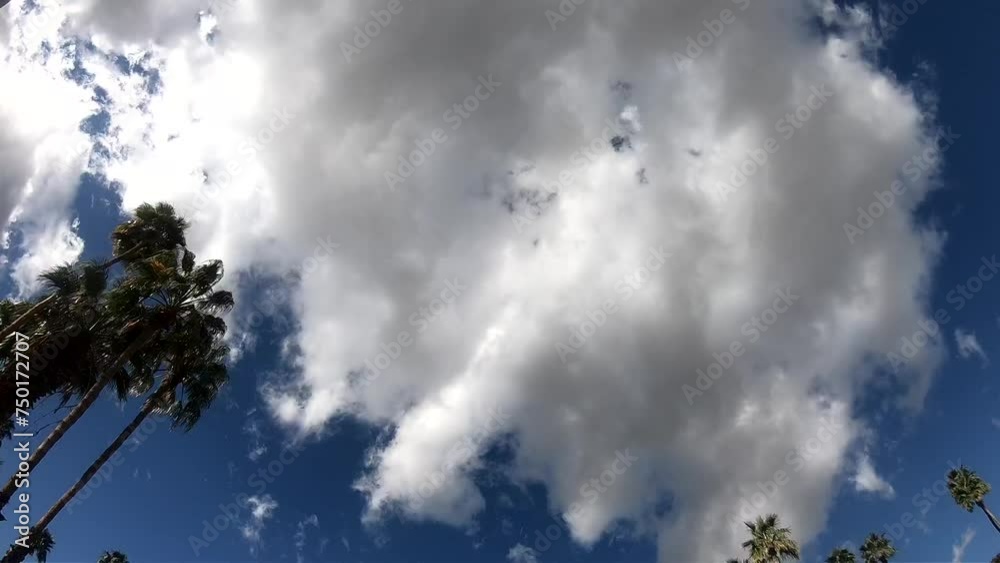 Time lapse of clouds, windy and dusty over Palm Springs California Time lapse of clouds, windy and dusty over Palm Springs California