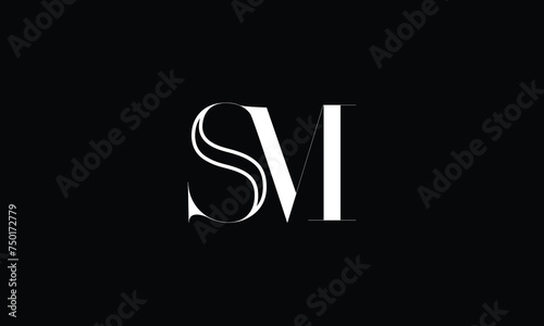Foto SM, MS, S, M, Abstract Letters Logo Monogram