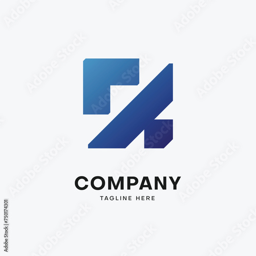minimalist gradient logo template