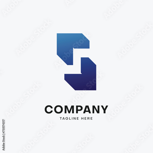 minimalist gradient logo template