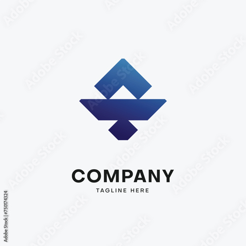 minimalist gradient logo template