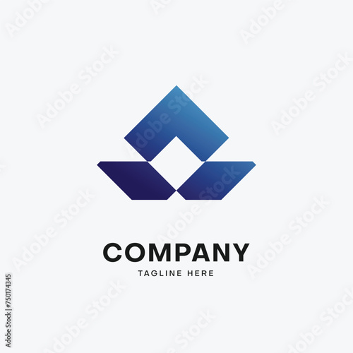 minimalist gradient logo template