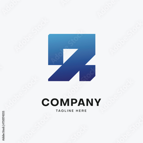 minimalist gradient logo template