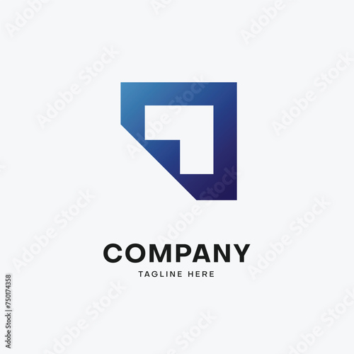 minimalist gradient logo template