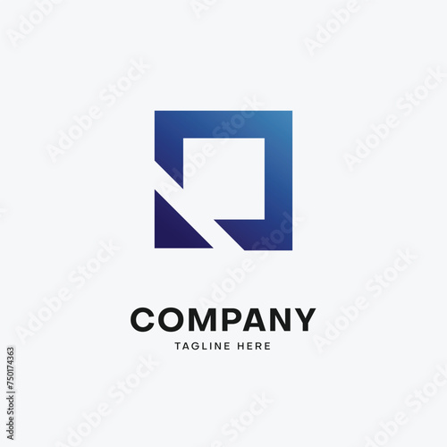 minimalist gradient logo template