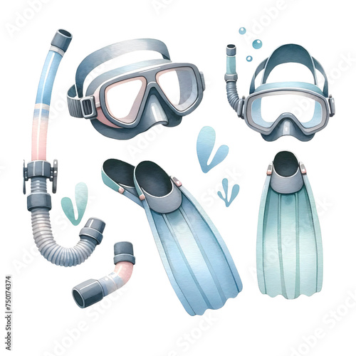 snorkel and mask