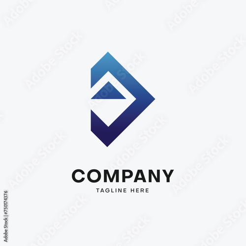 minimalist gradient logo template