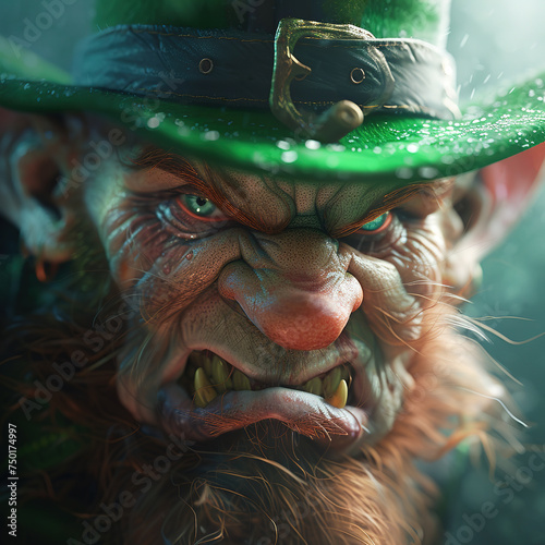 The angry leprechaun. St. Patrick's Day