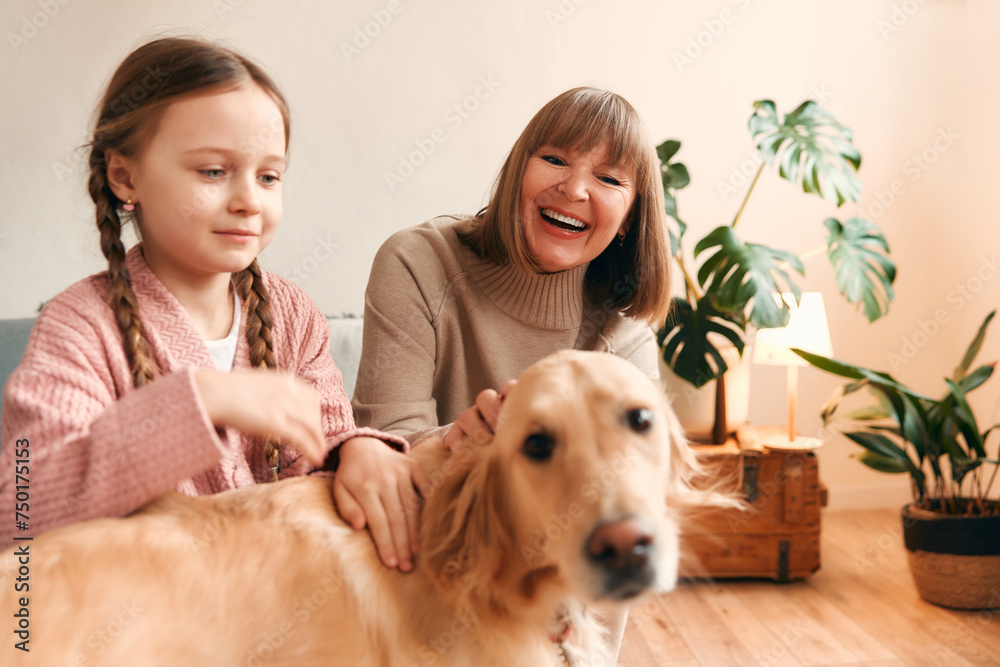 Family at home. Mom daughter and granddaughter at home. Family at home. Mom daughter and granddaughter at home.