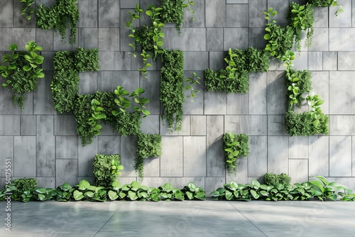 A wall covered in green plants and vines