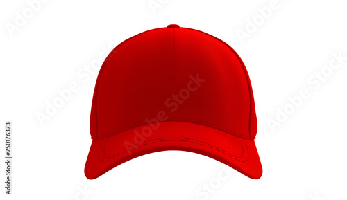 red baseball cap on a pristine background photo